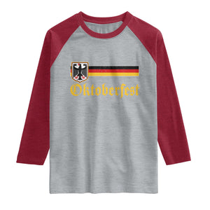Oktoberfest German Bundesadler Coat of Arms Raglan Shirt Bavarian Drinking Festival