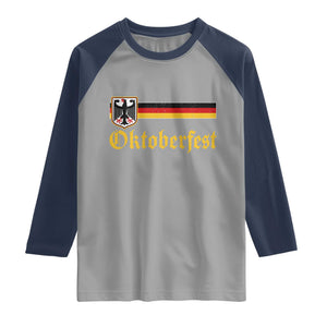 Oktoberfest German Bundesadler Coat of Arms Raglan Shirt Bavarian Drinking Festival