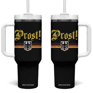 Prost Oktoberfest Beer Drinking Tumbler With Handle German Flag Bundesadler Coat of Arms