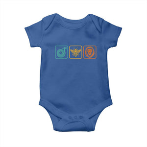 Hose Bee Lion Icons Funny Meme Retro Baby Onesie