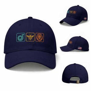 Hose Bee Lion Icons Funny Meme Retro Baseball Cap
