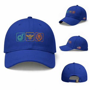 Hose Bee Lion Icons Funny Meme Retro Baseball Cap