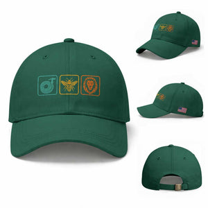 Hose Bee Lion Icons Funny Meme Retro Baseball Cap