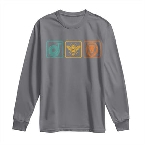 Hose Bee Lion Icons Funny Meme Retro Long Sleeve Shirt