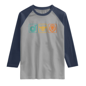 Hose Bee Lion Icons Funny Meme Retro Raglan Shirt