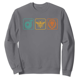 Hose Bee Lion Icons Funny Meme Retro Sweatshirt