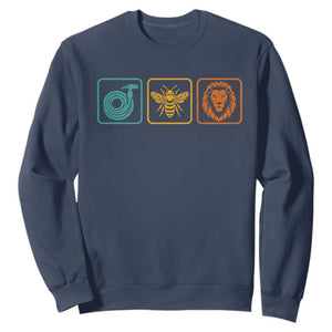 Hose Bee Lion Icons Funny Meme Retro Sweatshirt