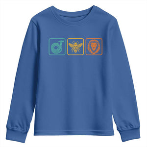 Hose Bee Lion Icons Funny Meme Retro Youth Sweatshirt
