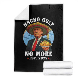 Funny Trump Nacho Gulf No More Throw Blanket Political Satire TS11 Black Print Your Wear