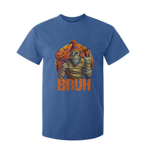 Funny Halloween Bigfoot T Shirt For Kid Bruh Spooky Mummy Sasquatch Jack O Lantern TS11 Royal Blue Print Your Wear