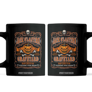 Halloween Jack O Lantern Coffee Mug Scary Skull Pumpkin Face TS11 Black Print Your Wear