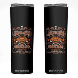 Halloween Jack O Lantern Skinny Tumbler Scary Skull Pumpkin Face TS11 Black Print Your Wear