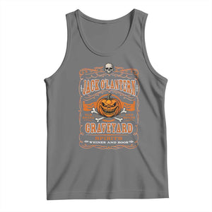 Halloween Jack O Lantern Tank Top Scary Skull Pumpkin Face TS11 Black Heather Print Your Wear