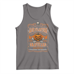 Halloween Jack O Lantern Tank Top Scary Skull Pumpkin Face TS11 Deep Heather Print Your Wear