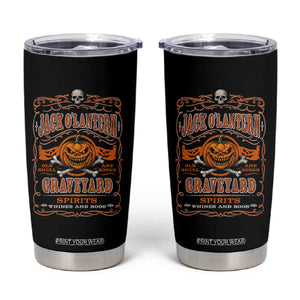 Halloween Jack O Lantern Tumbler Cup Scary Skull Pumpkin Face TS11 Black Print Your Wear