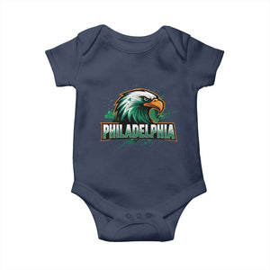 Philadelphia Fan Baby Onesie Eagles Sport Philly Fan TS11 Navy Print Your Wear