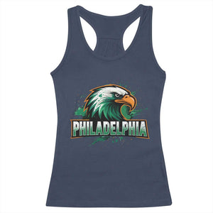 Philadelphia Fan Racerback Tank Top Eagles Sport Philly Fan TS11 Navy Print Your Wear