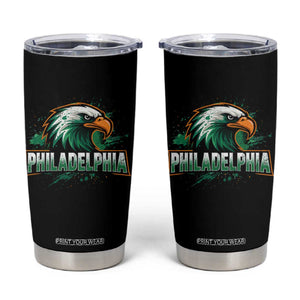 PFE Football Lover Tumbler Cup Vintage Green Splash Sport Fan Game Day TS11 Black Print Your Wear
