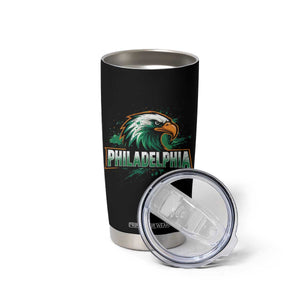 PFE Football Lover Tumbler Cup Vintage Green Splash Sport Fan Game Day TS11 Print Your Wear