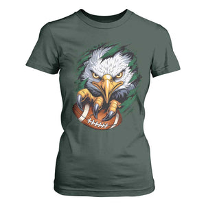Philadelphia Fan T Shirt For Women Green Eagles Sport Game Day TS11 Dark Forest Green Print Your Wear