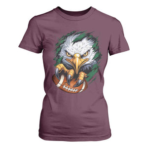 Philadelphia Fan T Shirt For Women Green Eagles Sport Game Day TS11 Maroon Print Your Wear