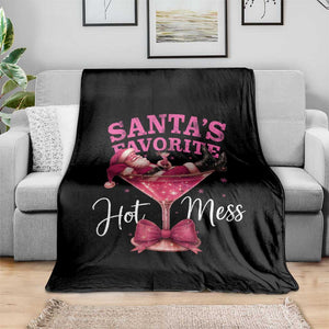 Funny Christmas Santas Favorite Hot Mess Throw Blanket Xmas Drinking Party TS11 Print Your Wear