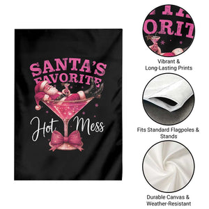 Funny Christmas Santas Favorite Hot Mess Garden Flag Xmas Drinking Party TS11 Print Your Wear