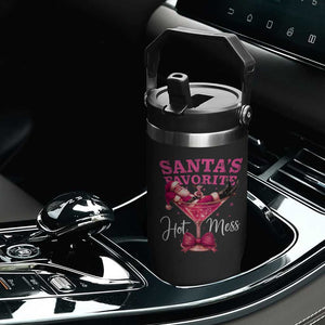 Funny Christmas Santas Favorite Hot Mess Flip Straw Tumbler Xmas Drinking Party TS11 Print Your Wear