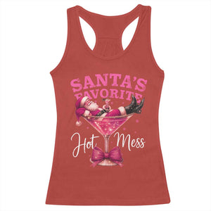 Funny Christmas Santas Favorite Hot Mess Racerback Tank Top Xmas Drinking Party TS11 Red Print Your Wear