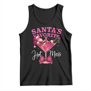 Funny Christmas Santas Favorite Hot Mess Tank Top Xmas Drinking Party TS11 Black Print Your Wear