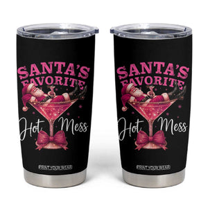 Funny Christmas Santas Favorite Hot Mess Tumbler Cup Xmas Drinking Party TS11 Black Print Your Wear