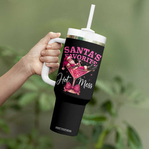 Funny Christmas Santas Favorite Hot Mess Tumbler With Handle Xmas Drinking Party TS11 Print Your Wear