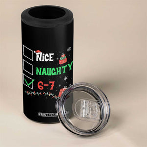 Funny 67 Christmas 4 in 1 Can Cooler Tumbler Nice Naughty 67 Xmas Checklist TS11 Print Your Wear