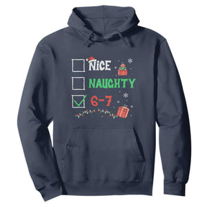 Funny 67 Christmas Hoodie Nice Naughty 67 Xmas Checklist TS11 Navy Print Your Wear