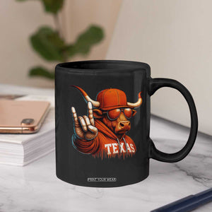 Texas Fan Coffee Mug Orange Longhorns Cow Texas Pride Sport Lover TS11 Print Your Wear