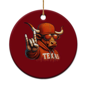 TFL Football Lover Ceramic Ornament Orange Cow Rock Hand Sign TS11 1pc Red Print Your Wear