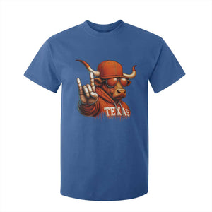 TFL Football Lover T Shirt For Kid Orange Cow Rock Hand Sign TS11 Royal Blue Print Your Wear