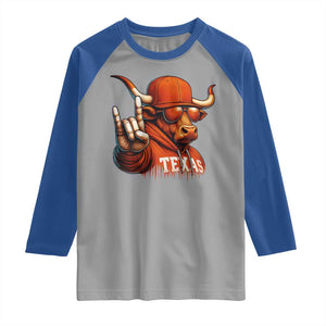 TFL Football Lover Raglan Shirt Orange Cow Rock Hand Sign TS11 Sport Gray Royal Print Your Wear