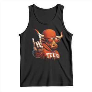 Texas Fan Tank Top Orange Longhorns Cow Texas Pride Sport Lover TS11 Black Print Your Wear
