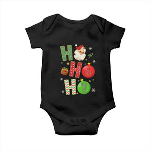 Funny Christmas Santa Ho Ho Ho 67 Baby Onesie Six Seven Meme 6 7 Xmas Bauble TS11 Black Print Your Wear