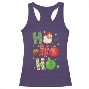 Funny Christmas Santa Ho Ho Ho 67 Racerback Tank Top Six Seven Meme 6 7 Xmas Bauble TS11 Purple Print Your Wear
