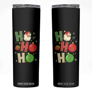 Funny Christmas Santa Ho Ho Ho 67 Skinny Tumbler Six Seven Meme 6 7 Xmas Bauble TS11 Black Print Your Wear