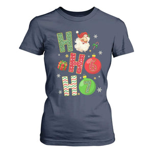 Funny Christmas Santa Ho Ho Ho 67 T Shirt For Women Six Seven Meme 6 7 Xmas Bauble TS11 Navy Print Your Wear