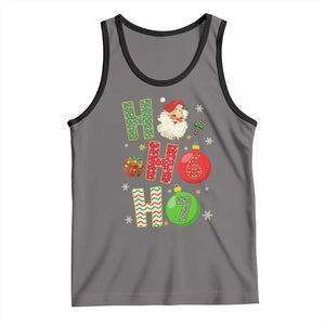 Funny Christmas Santa Ho Ho Ho 67 Tank Top Six Seven Meme 6 7 Xmas Bauble TS11 Deep Heather Black Print Your Wear