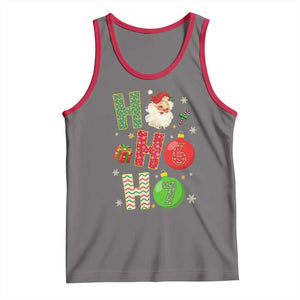 Funny Christmas Santa Ho Ho Ho 67 Tank Top Six Seven Meme 6 7 Xmas Bauble TS11 Deep Heather Red Print Your Wear
