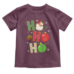 Funny Christmas Santa Ho Ho Ho 67 Toddler T Shirt Six Seven Meme 6 7 Xmas Bauble TS11 Maroon Print Your Wear