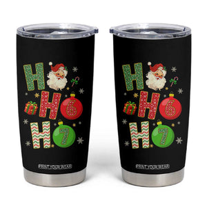 Funny Christmas Santa Ho Ho Ho 67 Tumbler Cup Six Seven Meme 6 7 Xmas Bauble TS11 Black Print Your Wear