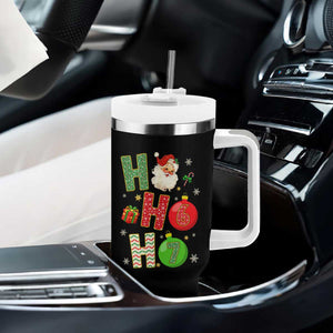 Funny Christmas Santa Ho Ho Ho 67 Tumbler With Handle Six Seven Meme 6 7 Xmas Bauble TS11 Print Your Wear