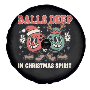 Funny Christmas Bowling Spare Tire Cover Balls Deep In Christmas Spirit TS11 Print Your Wear