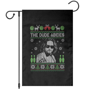 The Dude Abides Christmas Bowling Garden Flag Funny Bowling Movie TS11 Black Print Your Wear